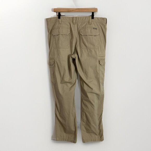 Eddie Bauer Men’s 40x36 Tan Khaki Ripstop Cargo Pants Utility Hiking Outdoor - Picture 2 of 13